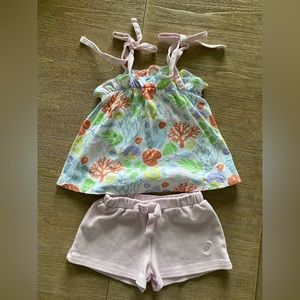TBBC swing top size 2t and pink shorts 18-24m